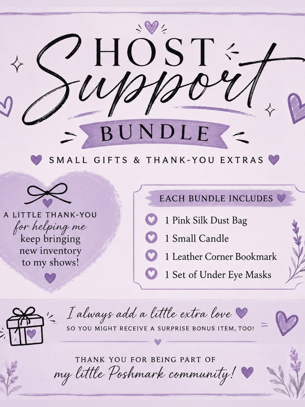 Host Support Bundle – Small Gifts & Thank-You Extras